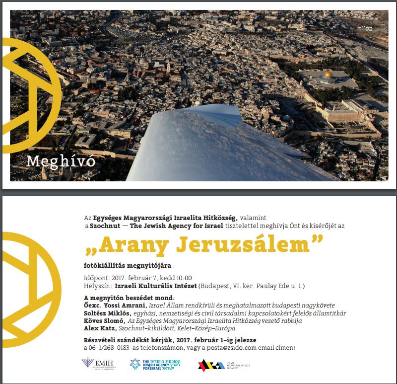 Arany Jeruzsálem – Fotókiállítás